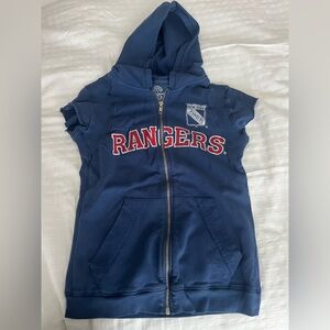 Vintage New York Rangers Kids Short Sleeve Zip Up